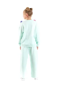 Denokids Girls' with pompom MINT Tracksuit - Image 2