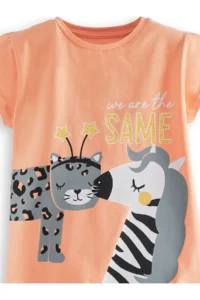 Denokids Zebra and Leo Girls' T-Shirt Shorts Set - Image 6