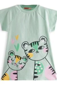 Denokids Polka Dotted Kaplan Girls' T-Shirt Leggings Set - Image 5