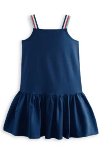 Denokids Denizci Unicorn Navy Blue Girls' Dress - Image 4