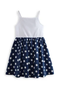 Denokids LILY Girls' Puantiye Navy Blue Dress - Image 4