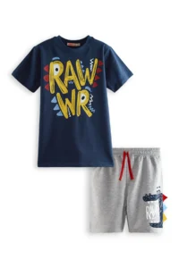 Denokids Rawr Boys' T-Shirt Shorts Set - Image 3