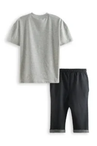 Denokids Just Smile Boys' T-Shirt Capri Shorts Set - Image 4