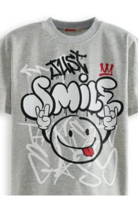 Denokids Just Smile Boys' T-Shirt Capri Shorts Set - Image 7