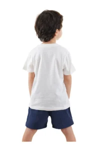 Denokids Dinozor Boys' T-Shirt Muslin Shorts Set - Image 2