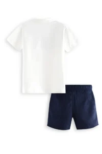 Denokids Dinozor Boys' T-Shirt Muslin Shorts Set - Image 4