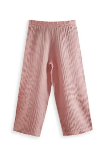 Denokids Floral Girls' Pink Muslin Pants Set - Image 8
