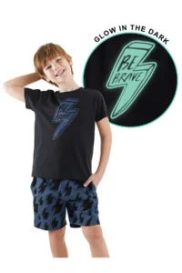 Denokids Şimşek Boys' T-Shirt Shorts Set