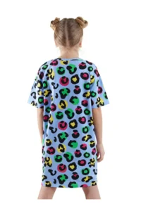 Denokids Leopard Girls' Oversized Dress - Image 2