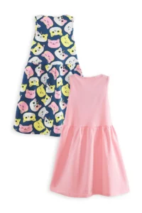 Denokids Sevimli Kediler Girls' 2 Sets Dress - Image 5