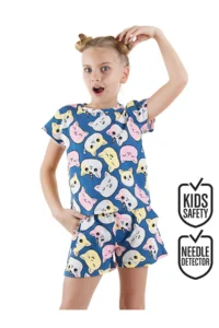 Denokids Sevimli Kediler T-Shirt Shorts Set