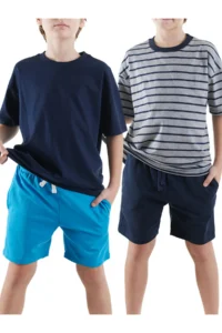 Denokids Boys' Basic 2 Sets Paket Shorts