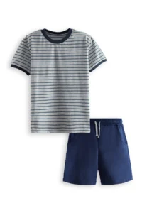 Denokids Boys' Basic T-Shirt Shorts Set - Image 3