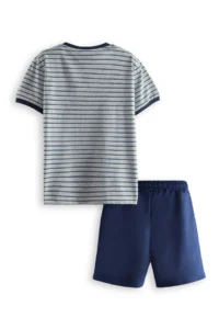 Denokids Boys' Basic T-Shirt Shorts Set - Image 4