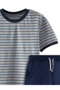 Denokids Boys' Basic T-Shirt Shorts Set - Image 6