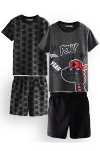 Denokids Starry Dino Boys' 2 Sets Pajamas Set - Image 3