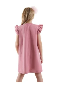 Denokids Lilycorn Girls' Pink Summer Dress - Image 2
