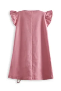 Denokids Lilycorn Girls' Pink Summer Dress - Image 4