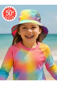 Denokids UV Protected Batik Patterned Girls' Hat