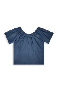 Denokids Girl's Suit Denim Look Blouse Trousers Woven Summer 4-10 Years - Image 7