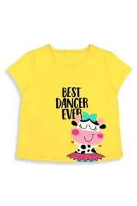 Denokids Girls' Suit Yellow T-shirt Shorts Suit Spring Summer 2-7 Years - Image 6