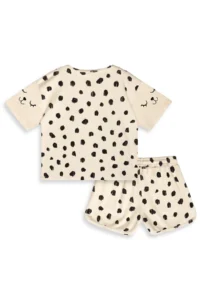 Denokids Girl's Suit Leopard Towel Fabric T-shirt Shorts Suit Summer 4-9 Years - Image 5