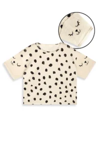 Denokids Girl's Suit Leopard Towel Fabric T-shirt Shorts Suit Summer 4-9 Years - Image 6