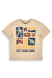 Denokids Boy's Festive Suit Summer Printed 100% Cotton T-Shirt Striped Woven Shorts Summer Suit - Image 6