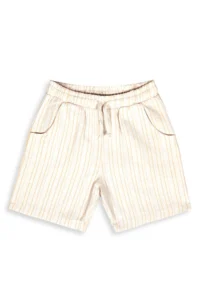Denokids Boy's Festive Suit Summer Printed 100% Cotton T-Shirt Striped Woven Shorts Summer Suit - Image 8