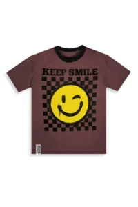 Denokids Boy's Suit Smiling Face Printed 100% Cotton T-Shirt Black Shorts Summer Suit - Image 6