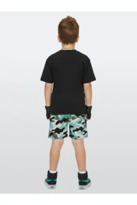 Denokids Boy's Suit Tiger Printed 100% Cotton T-Shirt Shorts Summer Suit - Image 2