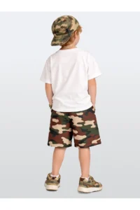 Denokids Boy's Set Camping Printed Interactive T-Shirt Shorts Double Set Summer 2-8 Years - Image 2