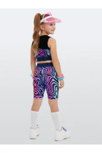 Denokids Girls' Sports Leggings Crop Top 2 Sets Set 6-11Y - Image 2