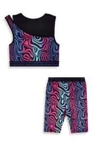 Denokids Girls' Sports Leggings Crop Top 2 Sets Set 6-11Y - Image 5