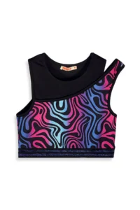 Denokids Girls' Sports Leggings Crop Top 2 Sets Set 6-11Y - Image 6