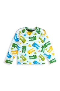 Denokids UV Protected Boy's Swimsuit T-shirt UVP+50 Factor Protection Long Sleeve Crocodile - Image 4