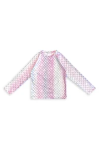 Denokids UV Protected Girl's Swimsuit T-shirt UVP+50 Factor Protection Long Sleeve Mermaid - Image 4