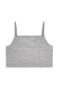 Denokids Girl's Crop Top 2-Piece Set Strappy Gray White Crop Top - Image 8