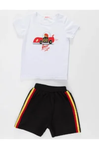 Denokids Baby Racer 03 Baby Size T-Shirt Shorts Set - Image 3