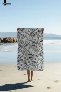 Marte Home DOLAR pattern Printed Beach Towel - Image 2