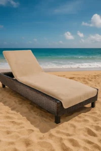 DensHaus 75x200 Hellbraun Beach Sunbed Towel Cotton