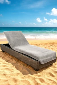 DensHaus 75x200 Hellgrau Beach Sunbed Towel Cotton