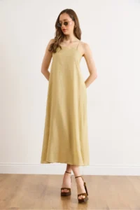 Olalook Women's Water Green Bohemian 2 Piece Design Dress - Image 3