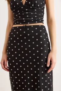 Olalook Women's Black Lined Polka Dot Tulle Skirt - Image 3