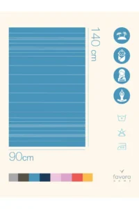FAVORA Peshtamal Beach Towel 90x140 - Blue - Image 7