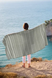 FAVORA Peshtamal Beach Towel 90x140 - Khaki