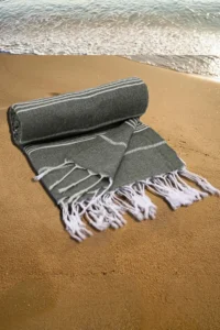 FAVORA Peshtamal Beach Towel 90x140 - Khaki - Image 2