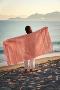 FAVORA Peshtamal Beach Towel 90x140 - Pomegranate Blossom