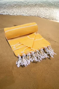 FAVORA Peshtamal Beach Towel 90x140 - Yellow - Image 2