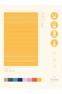 FAVORA Peshtamal Beach Towel 90x140 - Yellow - Image 7